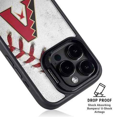 MLB Arizona Diamondbacks Game Ball iPhone 14 Pro Kickstand Case